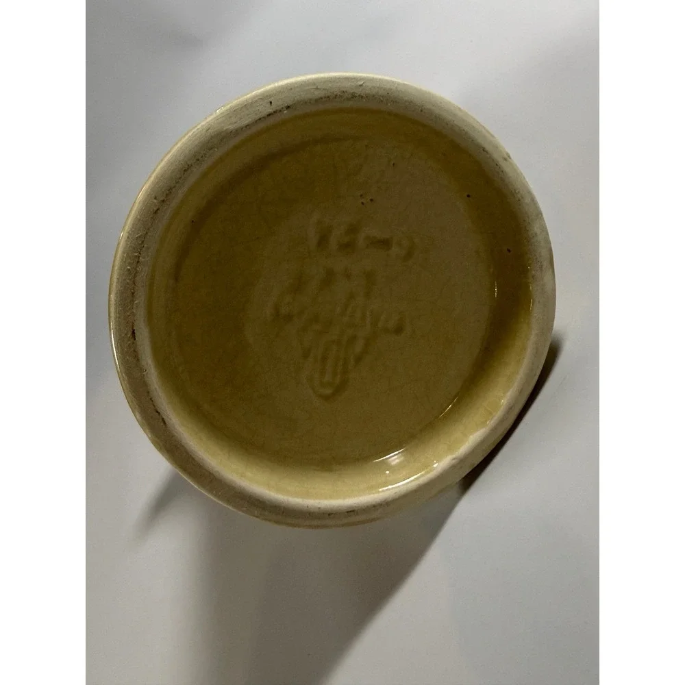 VTG Pfaltzgraff Village‎ Small Creamer Pitcher Tan Brown Floral Farmhouse Decor